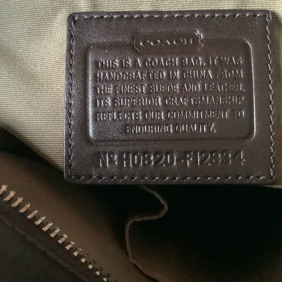 Beautiful Coach F12834 Dark Chocolate Suede Shopper Tote Shoulder Bag - Picture 10 of 11